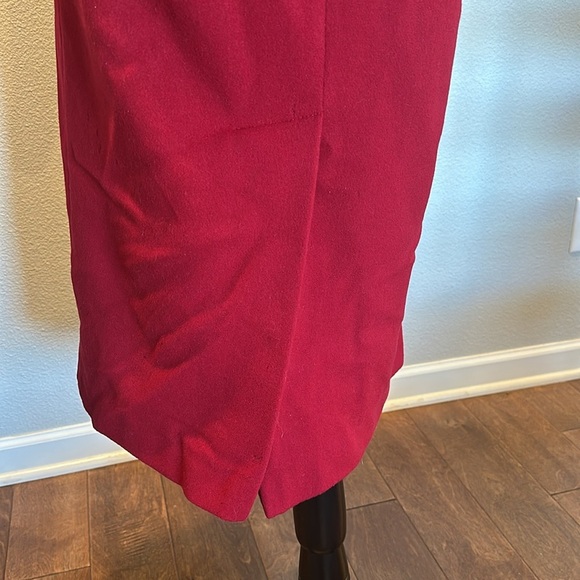 International Scene Vintage Women’s red‎ wool trench coat jacket size 5 / 6 - Picture 4 of 12